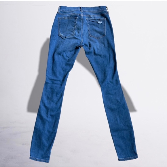 PACSUN Los Angeles Distressed Denim Jeggings Size 25 Fading Button Zip Fly - Picture 2 of 12